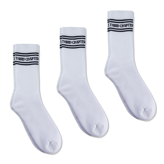3C Sport Sock White (3 Pack)
