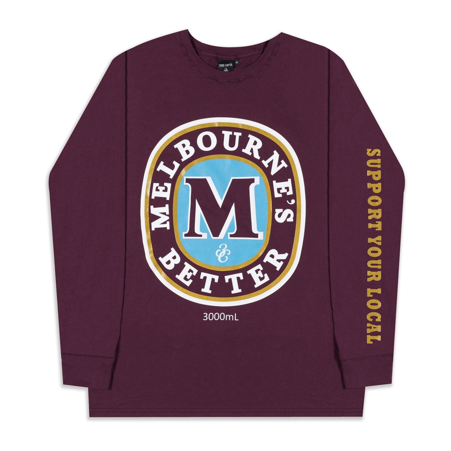 Melbourne’s better Longy Sleeve T-Shirt Maroon